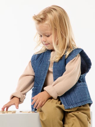 Veste sans manches en jean
