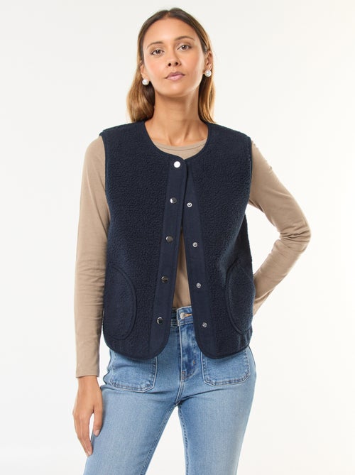 Veste sans manches en sherpa - Kiabi