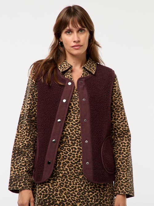Veste sans manches en sherpa - Kiabi
