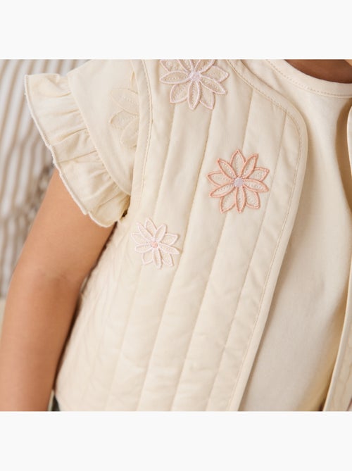 Veste sans manches enfant en popeline Poésie d'été - Kiabi
