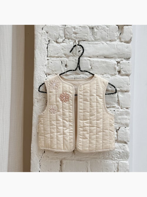 Veste sans manches enfant en popeline Poésie d'été - Kiabi