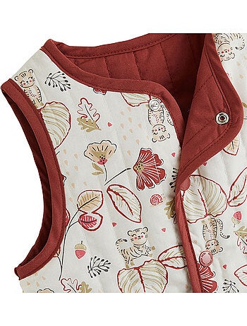 Veste sans manches enfant réversible en coton matelassé Léa