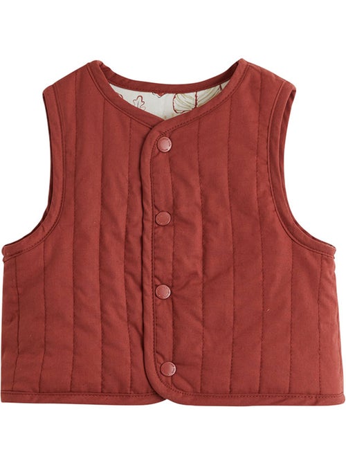 Veste sans manches enfant réversible en coton matelassé Léa - Kiabi Veste sans manches enfant réversible en coton matelassé Léa - Kiabi