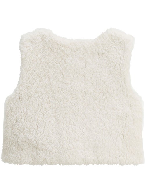 Veste sans manches enfant réversible en sherpa Céleste - Kiabi