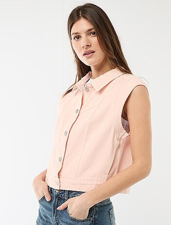 Veste sans manches imprimé vache unie