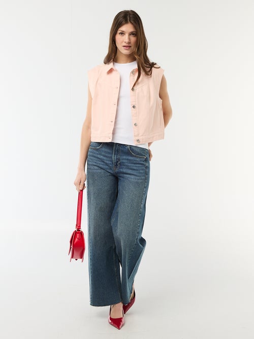 Veste sans manches imprimé vache unie - Kiabi