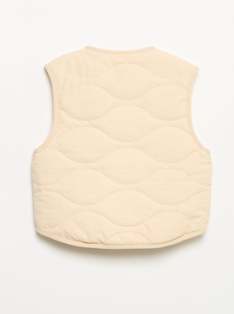 Veste sans manches matelassée Beige - Kiabi