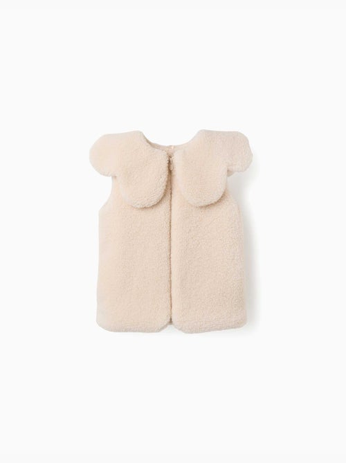 Veste sans manches matelassée en sherpa avec maxi col - Kiabi Veste sans manches matelassée en sherpa avec maxi col - Kiabi
