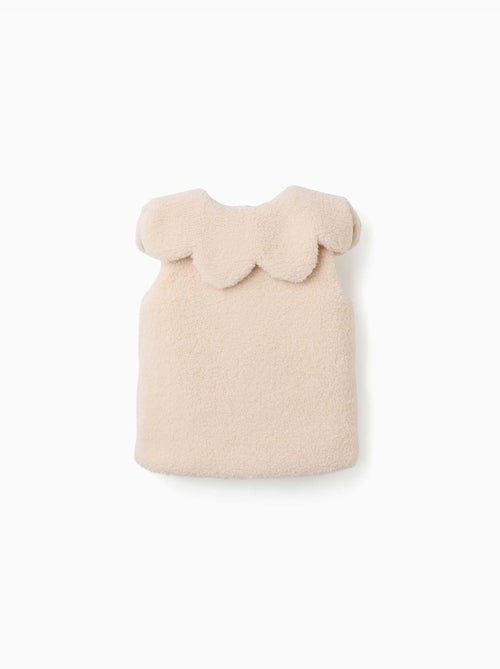 Veste sans manches matelassée en sherpa avec maxi col - Kiabi Veste sans manches matelassée en sherpa avec maxi col - Kiabi