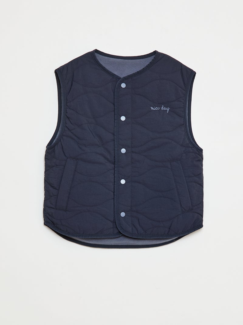 Veste sans manches réversible Bleu - Kiabi