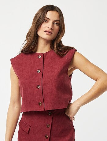 Veste sans manches unie