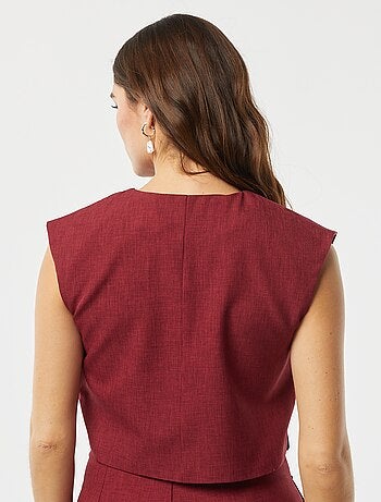 Veste sans manches unie