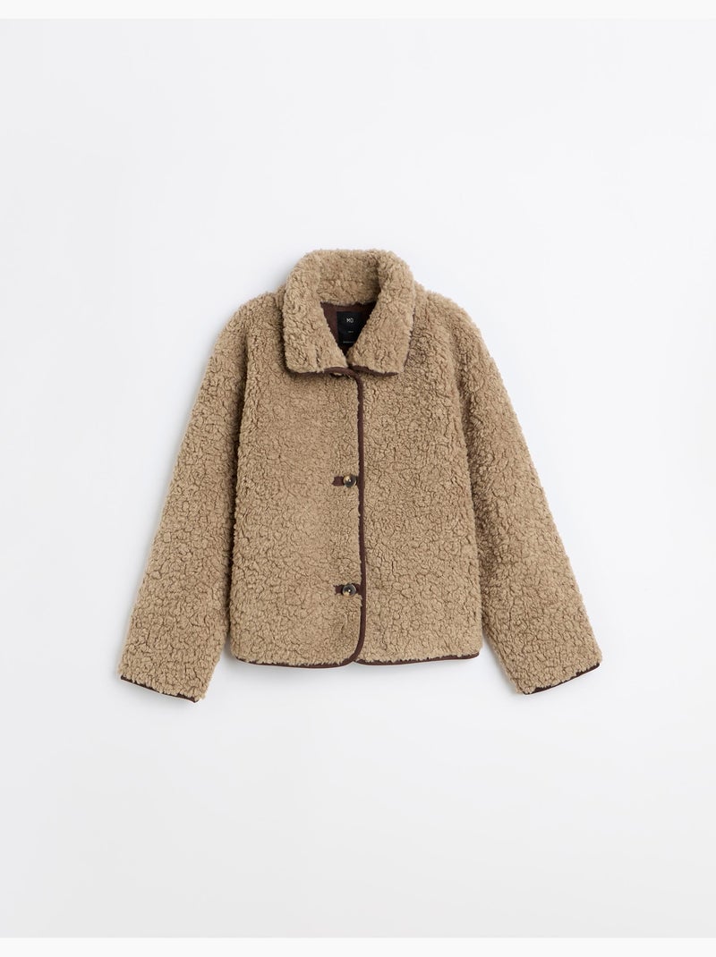 Veste shearling, mo fashion Beige - Kiabi