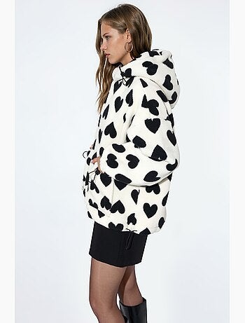 Veste sherpa à motif cœur hiccup