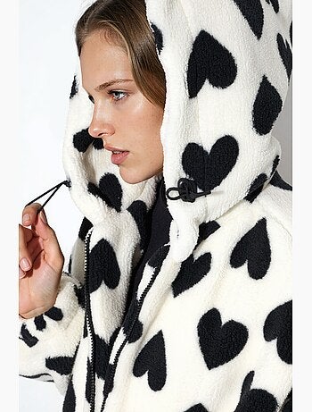 Veste sherpa à motif cœur hiccup