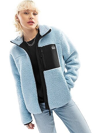 Veste sherpa femme lifestyle femme azure-w