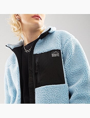 Veste sherpa femme lifestyle femme azure-w
