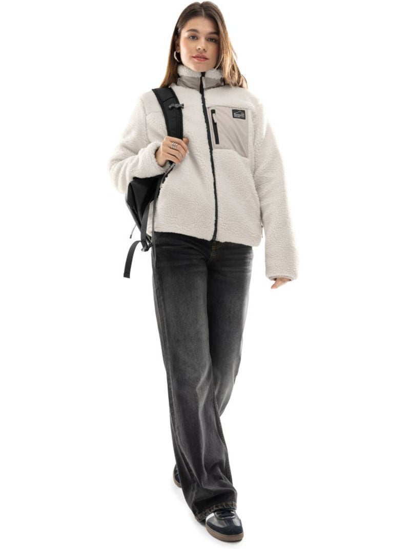 Veste sherpa femme lifestyle femme inari-w Beige - Kiabi