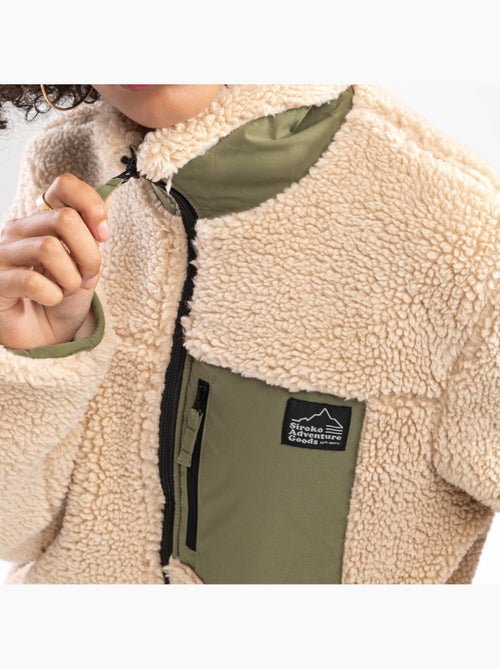 Veste sherpa femme lifestyle femme walnut-w - Kiabi