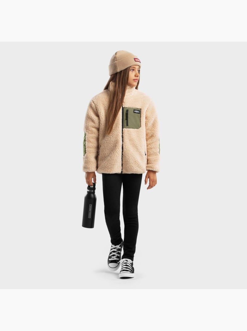 Veste sherpa fille lifestyle enfants spirit-g Beige - Kiabi