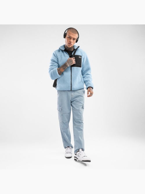 Veste sherpa homme lifestyle homme azure - Kiabi