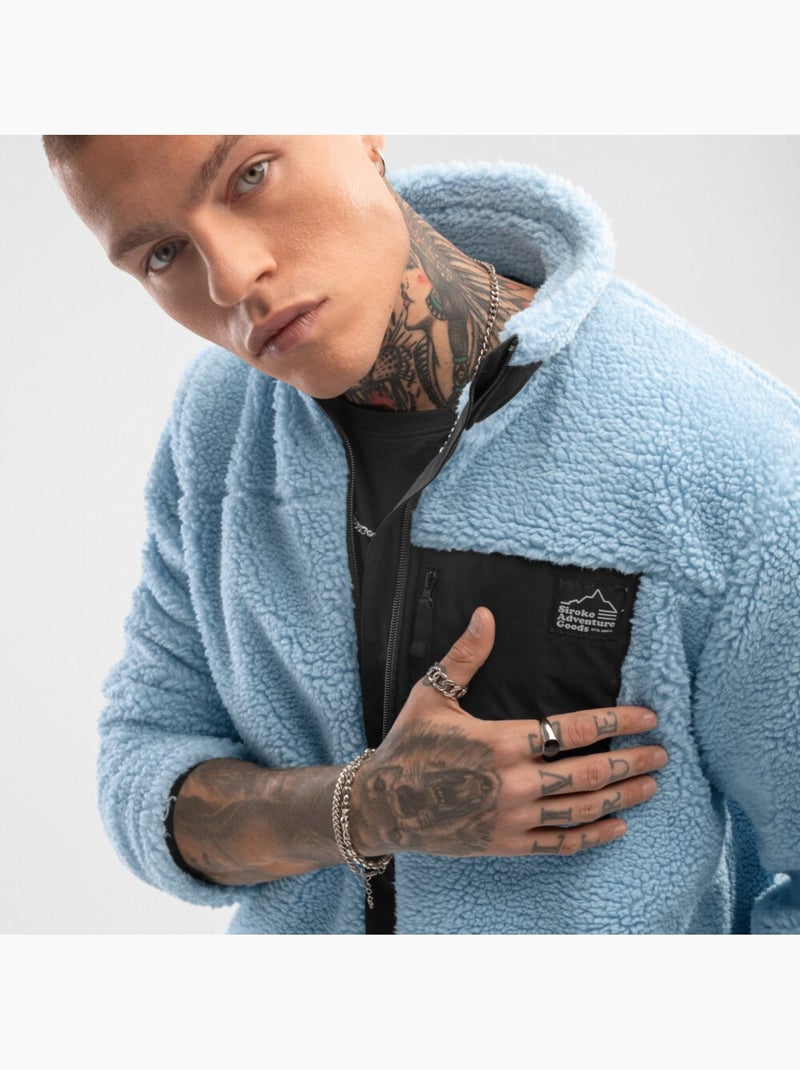 Veste sherpa homme lifestyle homme azure Bleu - Kiabi