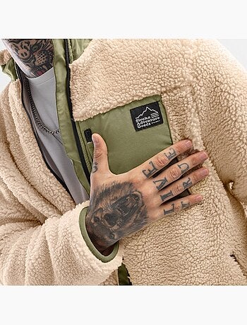Veste sherpa homme lifestyle homme walnut