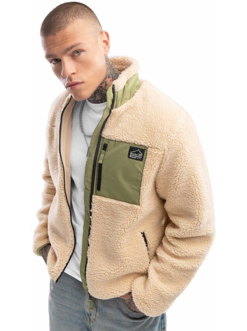 Veste sherpa homme lifestyle homme walnut - Kiabi Veste sherpa homme lifestyle homme walnut - Kiabi
