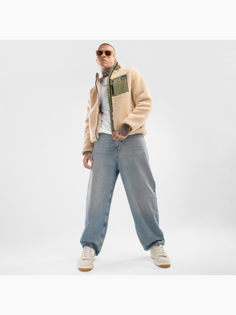 Veste sherpa homme lifestyle homme walnut Beige - Kiabi