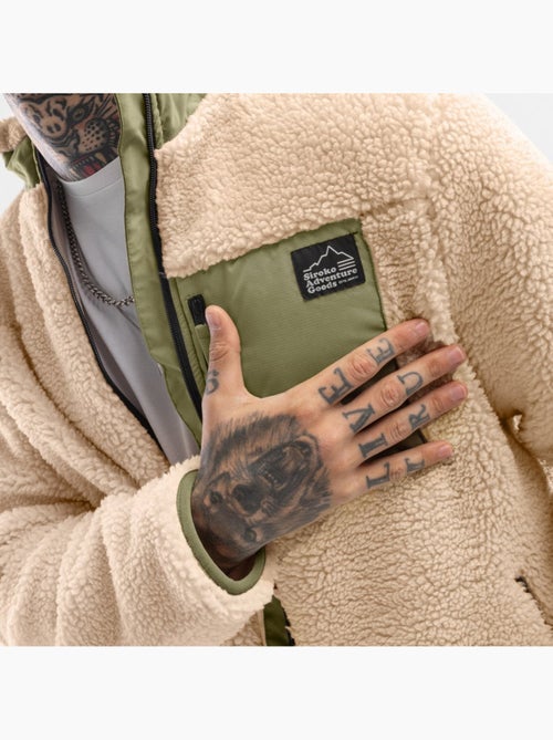 Veste sherpa homme lifestyle homme walnut - Kiabi Veste sherpa homme lifestyle homme walnut - Kiabi