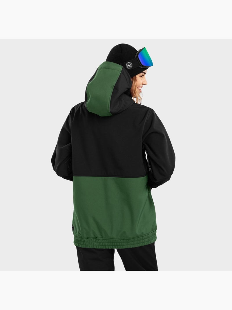 Veste snowboard femme sports d'hiver femme w1-w evergreen Noir - Kiabi