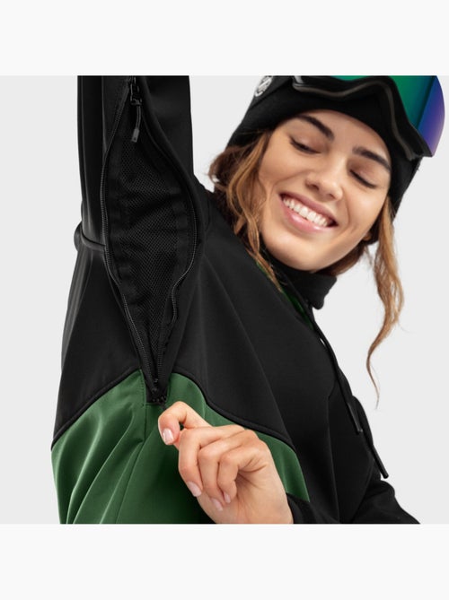 Veste snowboard femme sports d'hiver femme w1-w evergreen - Kiabi