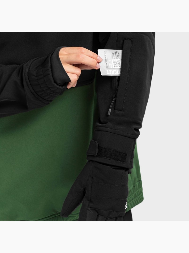Veste snowboard femme sports d'hiver femme w1-w evergreen Noir - Kiabi