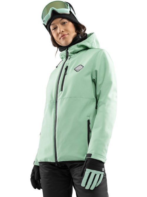 Veste snowboard femme sports d'hiver femme w2-w emerald - Kiabi