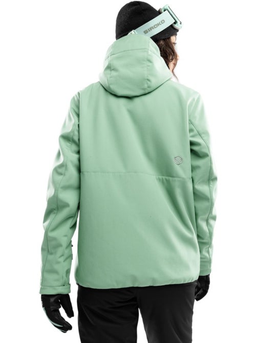 Veste snowboard femme sports d'hiver femme w2-w emerald - Kiabi