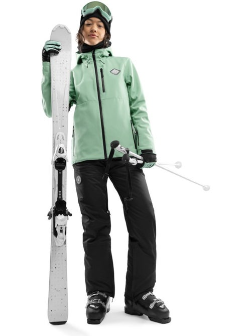Veste snowboard femme sports d'hiver femme w2-w emerald - Kiabi