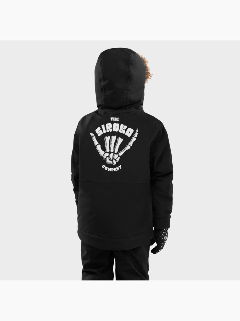 Veste snowboard garçon sports d'hiver enfants kw1 rebel Noir - Kiabi