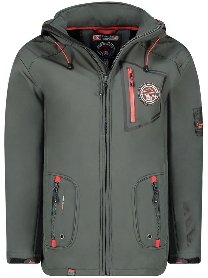 Veste softshell à capuche ajustable tacibeak – canadian peak Gris foncé - Kiabi