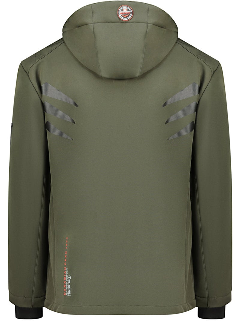 Veste softshell à capuche ajustable tacibeak – canadian peak Kaki - Kiabi