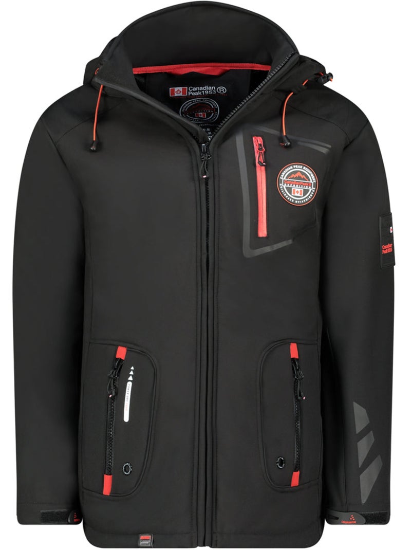 Veste softshell à capuche ajustable tacibeak – canadian peak Noir - Kiabi