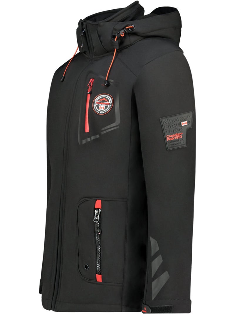 Veste softshell à capuche ajustable tacibeak – canadian peak Noir - Kiabi