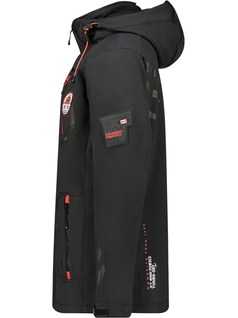 Veste softshell à capuche ajustable tacibeak – canadian peak Noir - Kiabi