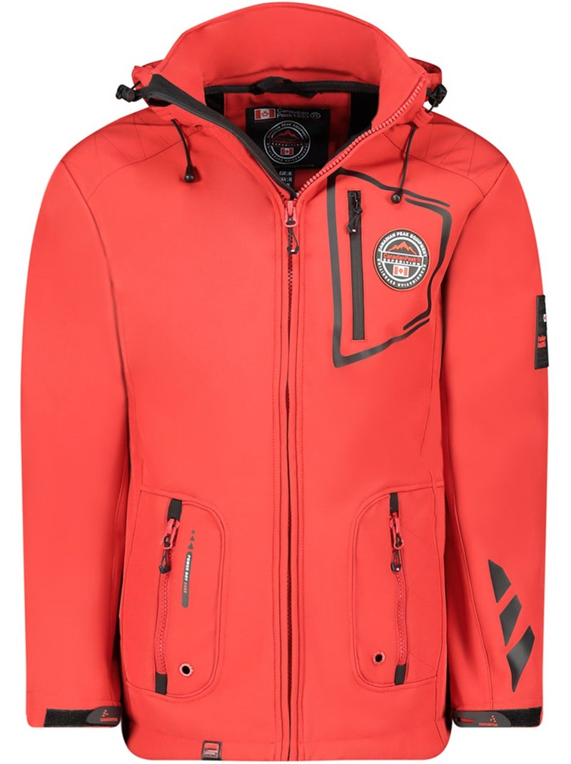 Veste softshell à capuche ajustable tacibeak – canadian peak Rouge - Kiabi