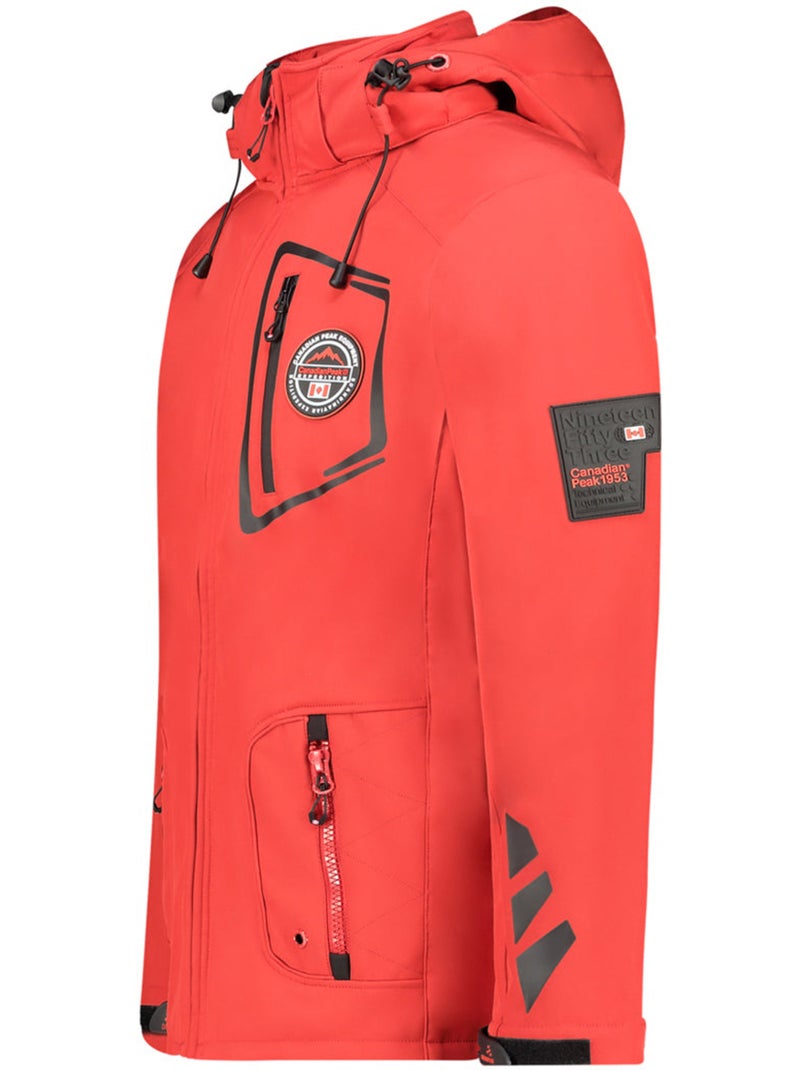 Veste softshell à capuche ajustable tacibeak – canadian peak Rouge - Kiabi