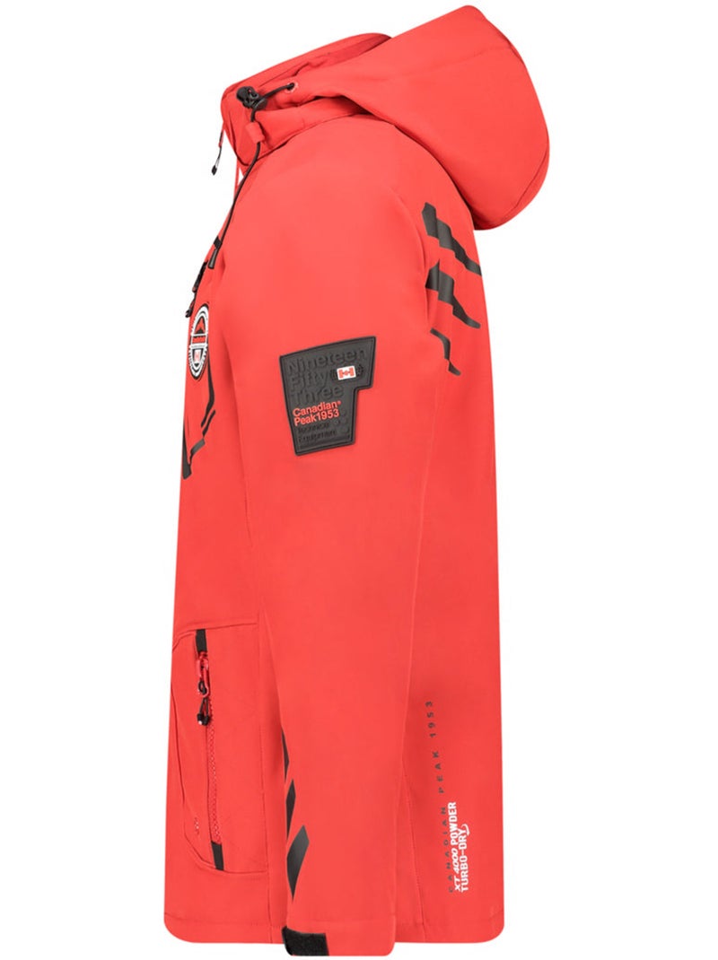 Veste softshell à capuche ajustable tacibeak – canadian peak Rouge - Kiabi