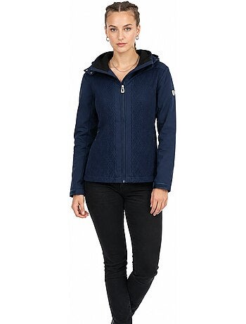 Veste softshell à capuche doublée polaire turna – canadian peak
