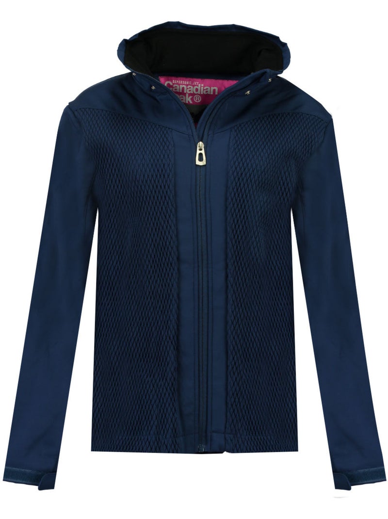 Veste softshell à capuche doublée polaire turna – canadian peak Bleu marine - Kiabi
