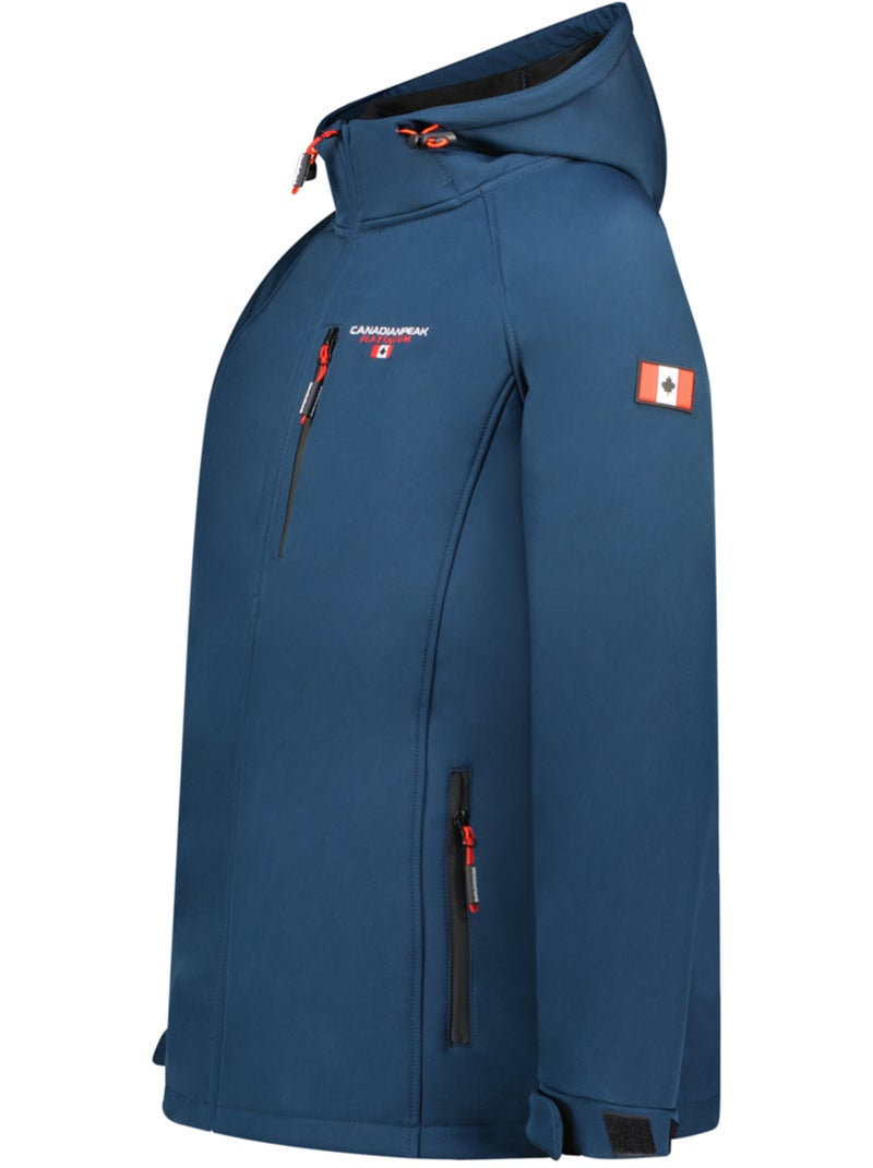 Veste softshell à capuche réglable takiteak – canadian peak Bleu marine - Kiabi
