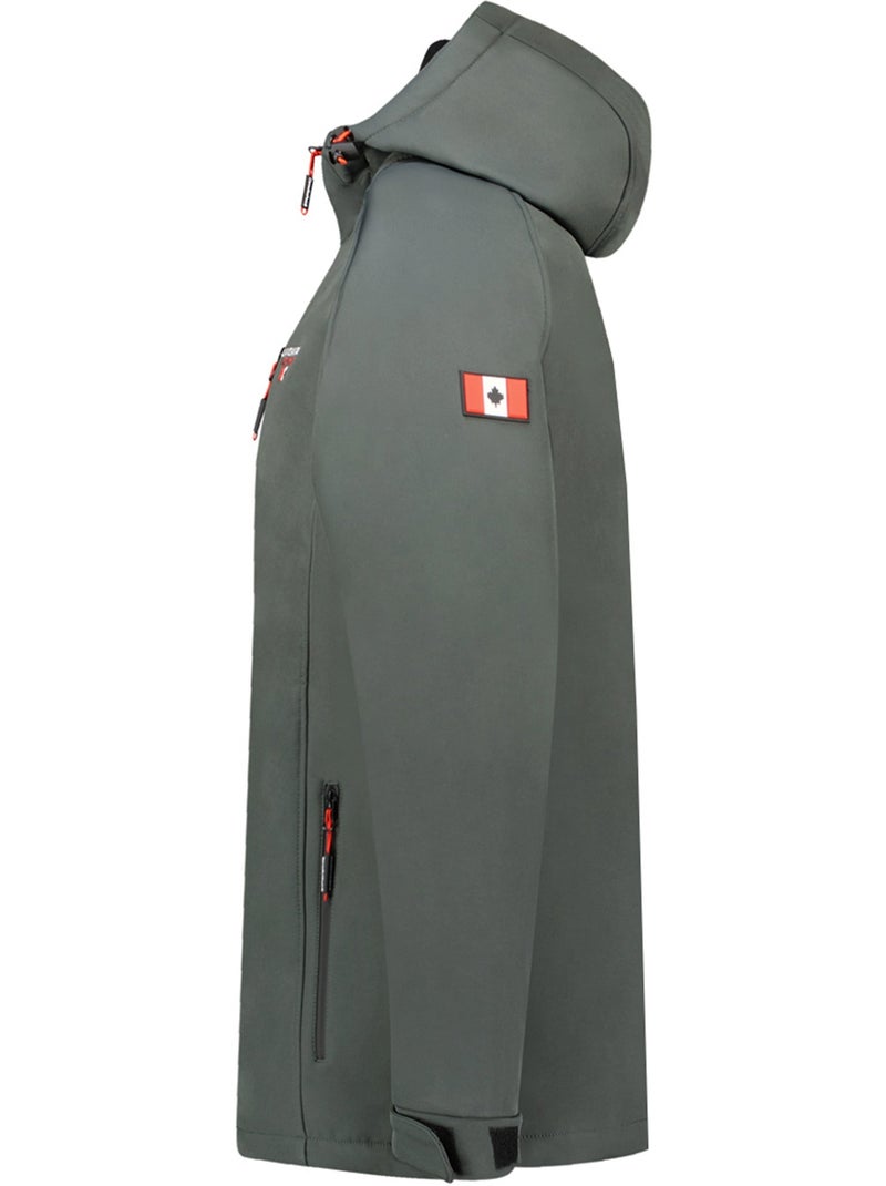 Veste softshell à capuche réglable takiteak – canadian peak Gris - Kiabi