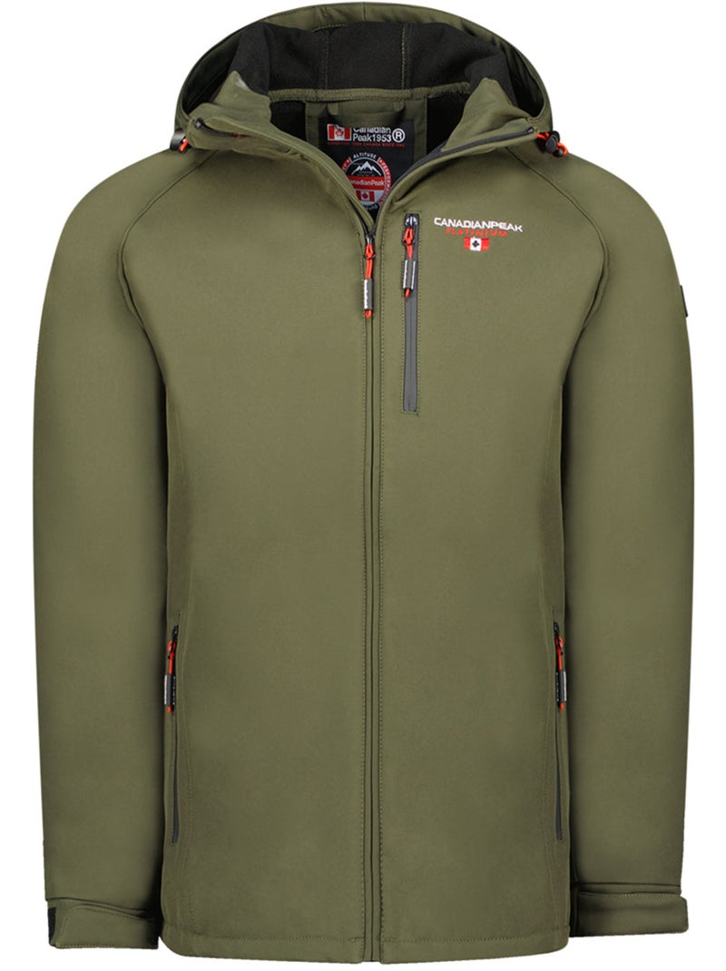 Veste softshell à capuche réglable takiteak – canadian peak Kaki - Kiabi